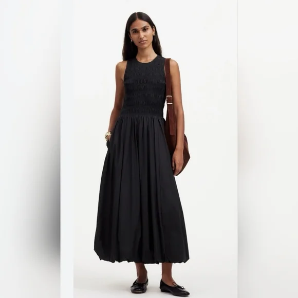 chinese dress ladies Madewell Women's Poplin Smocked Maxi Dress, Festival Red, XL at Amazon  Women's Clothing store